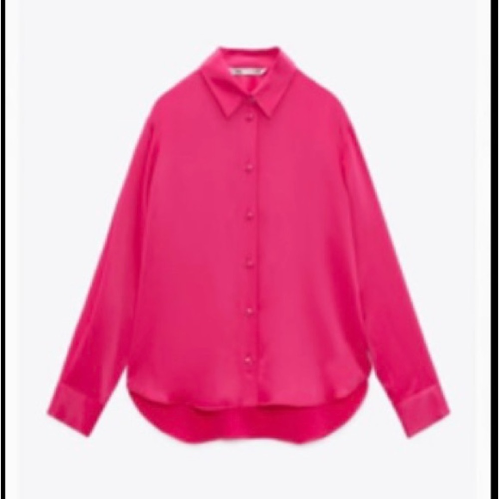 Zara satin effect top